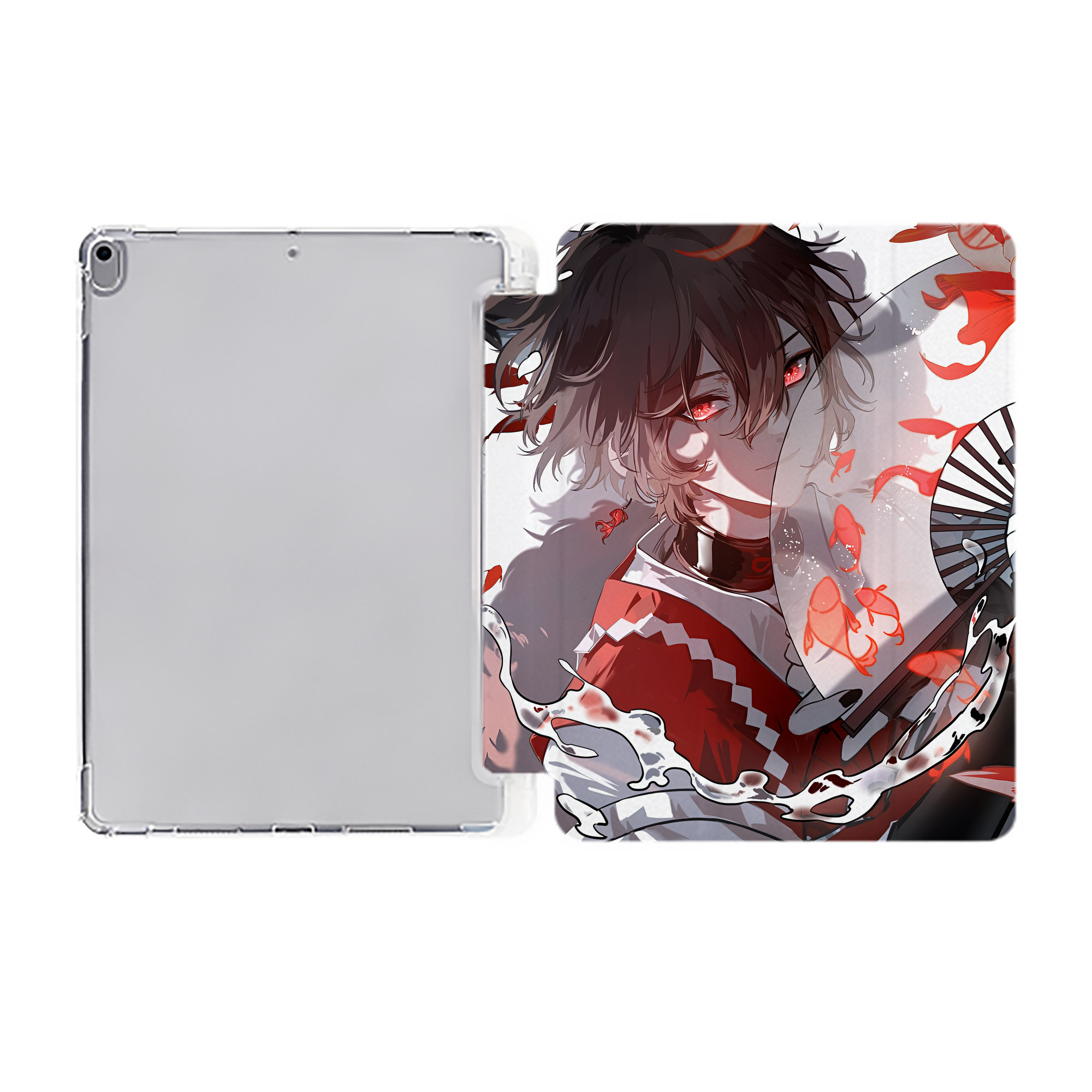 （画像用） 文豪ストレイドッグス Bungo Stray Dogs IPad ケース ペン収納付き 三つ折りスタンド PUレザー×シリコン 対応機種9.5/10.5/10.9インチ